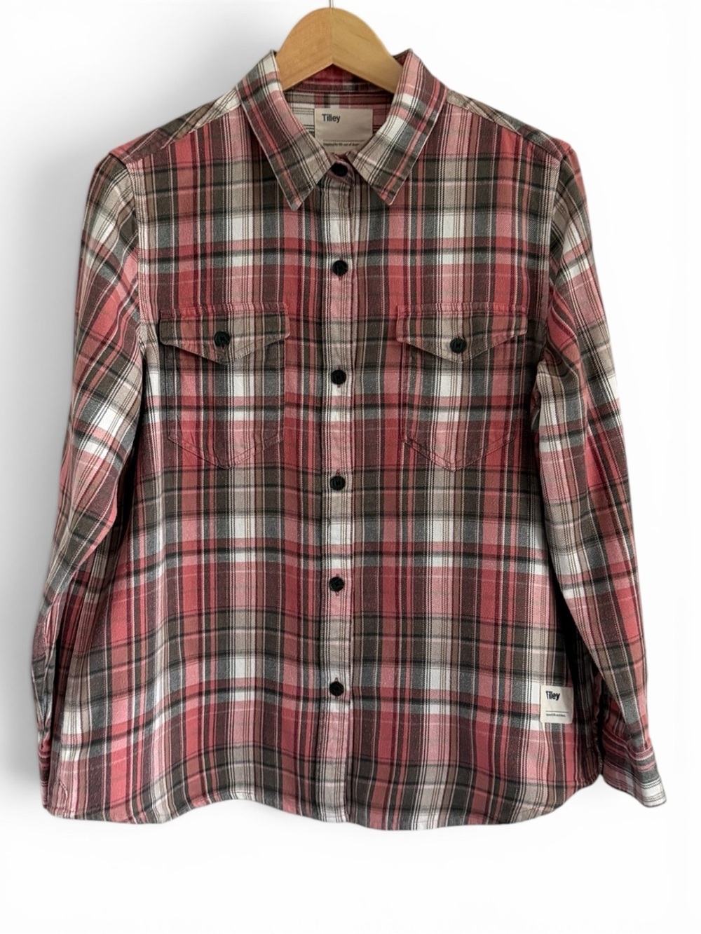 Tilley Women's Red Plaid Button-Down Shirt
